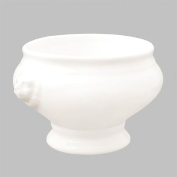 Бульонница 450 мл d 11 см h10,5 см белая фарфор горшочек "Лев" P.L. Proff Cuisine [3]