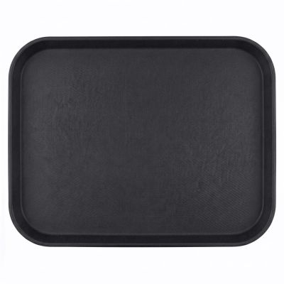 Поднос прорезиненный прямоуг. 46*36 см. черный MGprof /1/12/