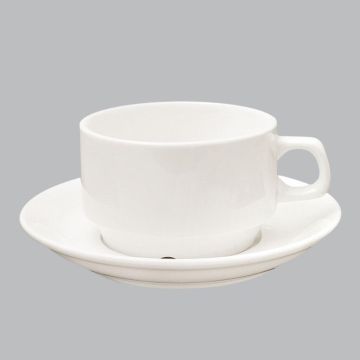 Чайная пара 180 мл белая фарфор Stackable P.L. Proff Cuisine [6]