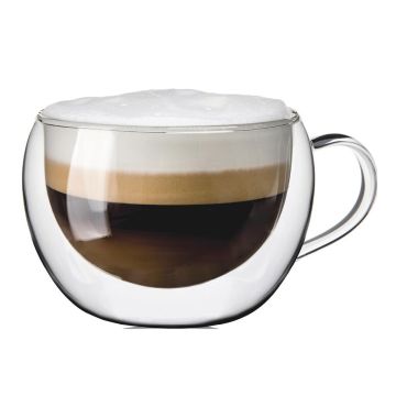 Кружка 270 мл Hemisphere Coffee прозрачная набор 2 шт. d 10 см h8 см термостекло P.L. [1]