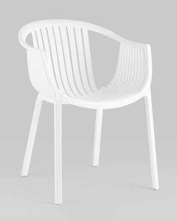 Стул с подлокотниками Kolstad пластик белый
