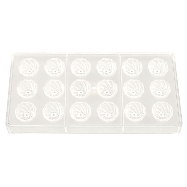 Пластиковая форма "Круг ребристый" 18 ячеек 30*18 мм, P.L. Proff Cuisine