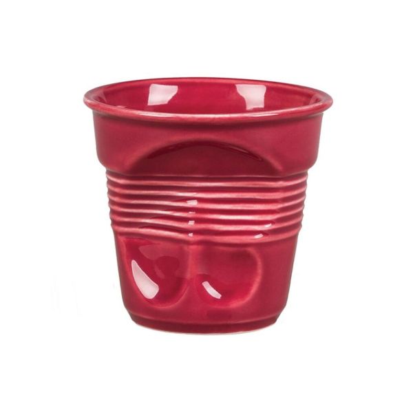Чашка 140 мл кофейная без ручки бордовая d 7,4 см h7 см мятая Barista (Бариста) P.L. [6]