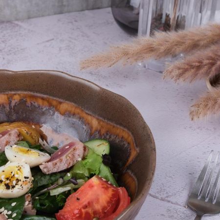 Салатник 1125 мл d 18,5/9,4 см h7,7 см Dark Brown Lava lines Frutti di Mare P.L. [1]