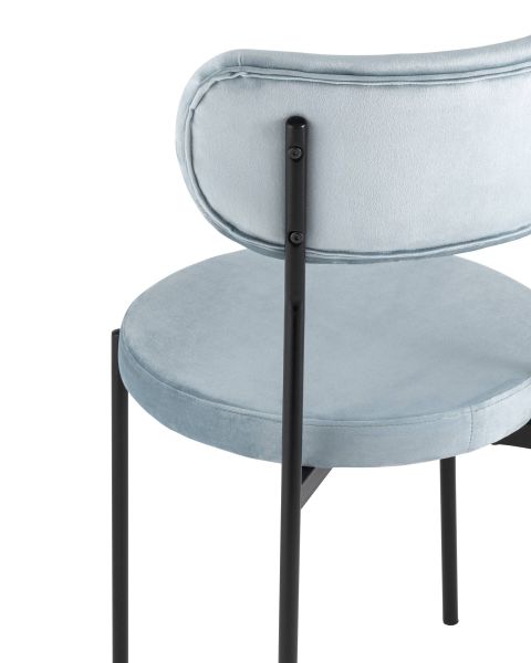 Стул Барбара велюр серо-голубой