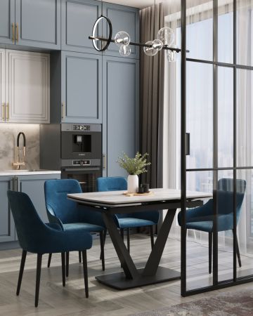 Стол обеденный Клео раскладной 120-180*80 керамика светлая