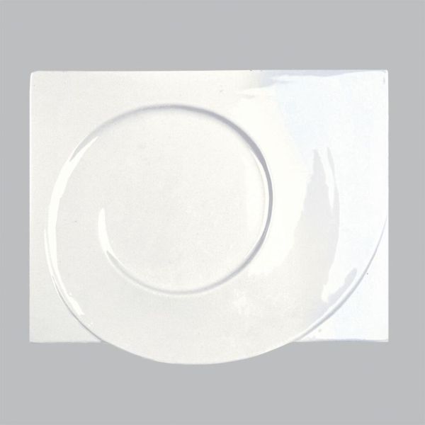 Блюдо для подачи 30,5*24,5 см Asymmetry белое фарфор P.L. Proff Cuisine [1]