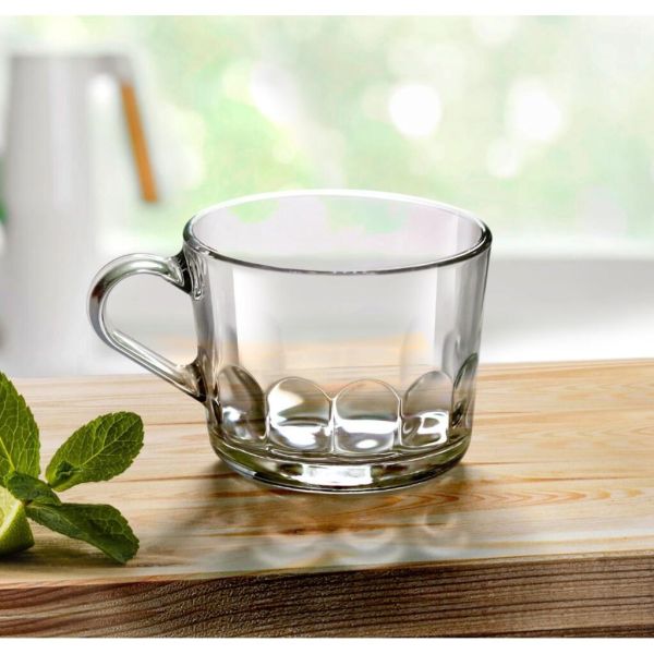 Кружка 260 мл прозрачная "Норд" стекло d 8,8 см h7,2 см ОСЗ [24]