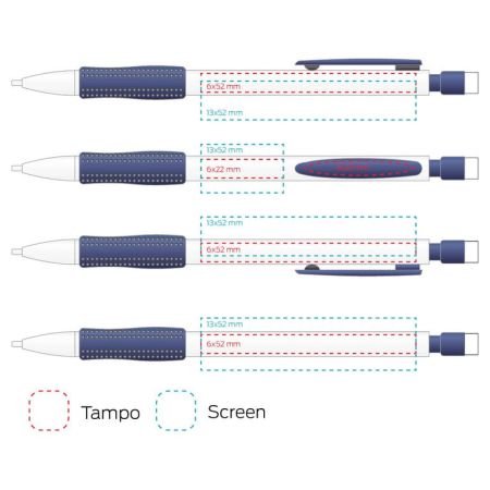 Карандаш Ocean белый/синий пластик