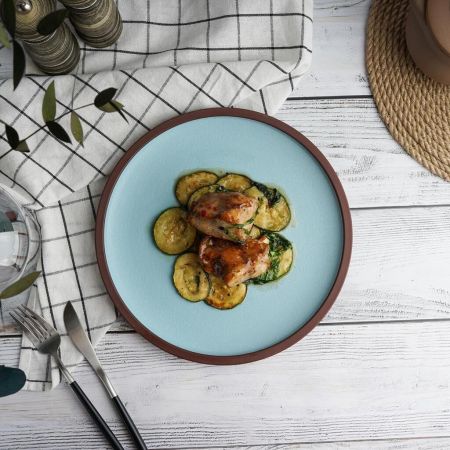 Тарелка d 20,5 см h1,8 cм Blue Matt New Brown Taiga P.L. [6]