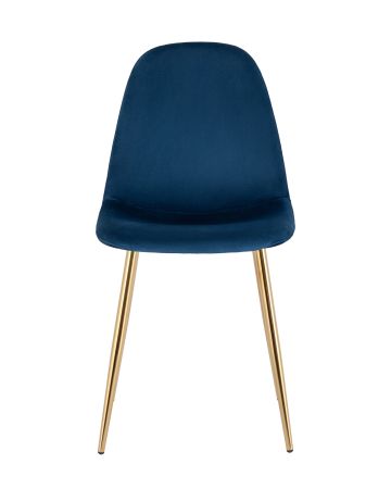Стул Валенсия SN велюр темно-синий золотые ножки