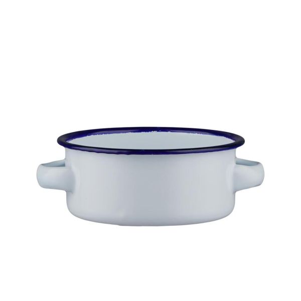 Кастрюля для подачи 11,3 см h4,7 см 350 мл круглая Blue Rim эмалированая сталь SUNNEX [1]
