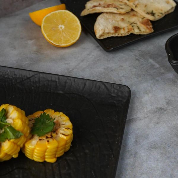 Блюдо прямоугольное 33,5*20,5 см с бортами Side Up2 Black Raw Wood P.L. Proff Cuisine [2]