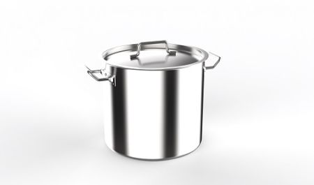 Котел 30 л. нерж. d=35 см. h=32 см. тройное дно с крышк. (индукция) MGsteel /1/