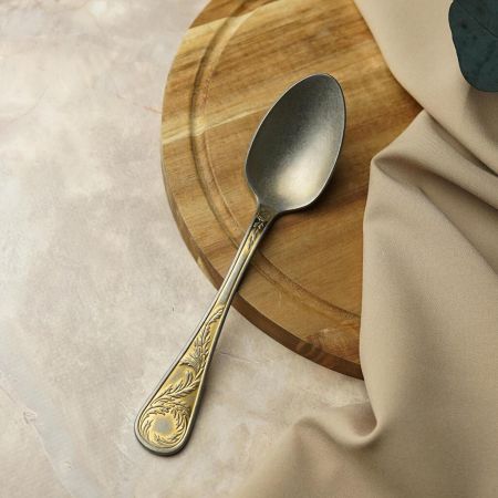Ложка столовая 20,2 см матовая с золотом Lord Vintage Style P.L. Proff Cuisine [12]