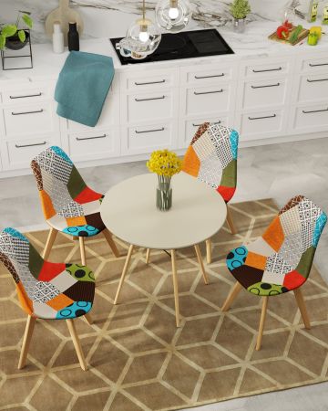 Стол Eames DSW D80 бежевый