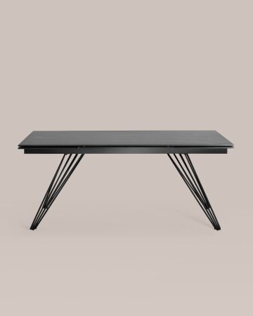 Стол обеденный Пандора раскладной 180-280*90 керамика темная