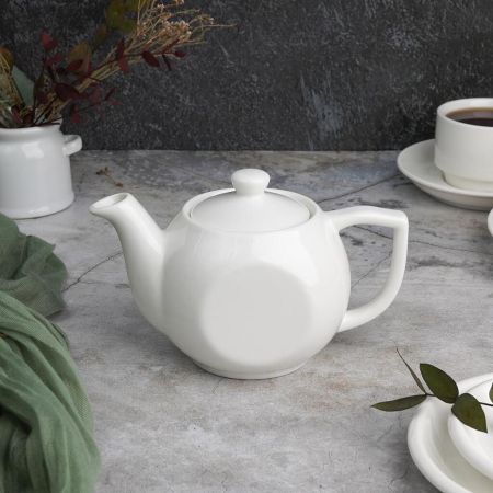 Чайник 400 мл d 7 см h10,2 см белый фарфор P.L. Proff Cuisine [1]