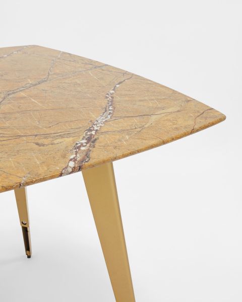 Стол обеденный Ричмонд 100*100 охра стеклянный