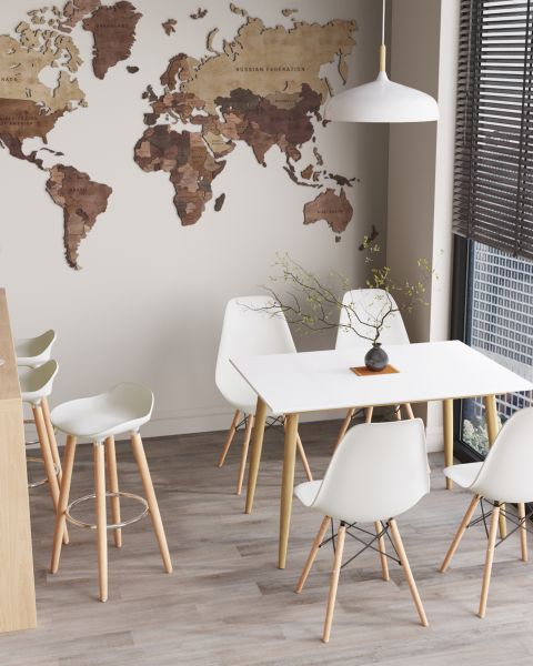 Стол обеденный Стокгольм раскладной 120-160*80 белый