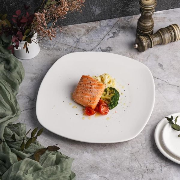 Тарелка 29,5*29,5 см h2,5 см квадратная с кругл. краем белая фарфор P.L. Proff Cuisine [6]