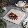 Тарелка 25*25 см h2,8/1 см квадратная борт лесенка Oyster белая фарфор P.L. Proff Cuisine [6]