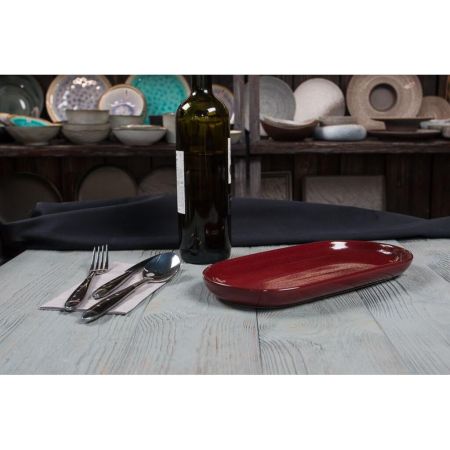 Блюдо овальное 29,5*14*2,6 см Evolution Dark Red P.L. Proff Cuisine [1]