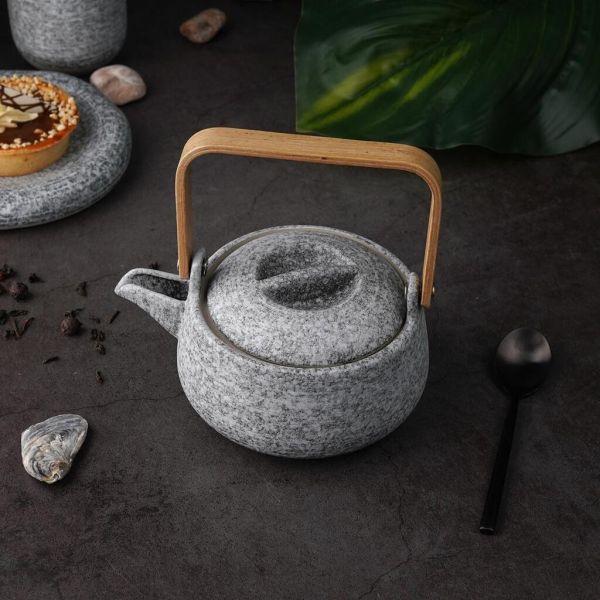 Чайник 360 мл d 12,9 см h8 см дерев. ручка Stone Untouched Taiga P.L. Proff Cuisine [1]