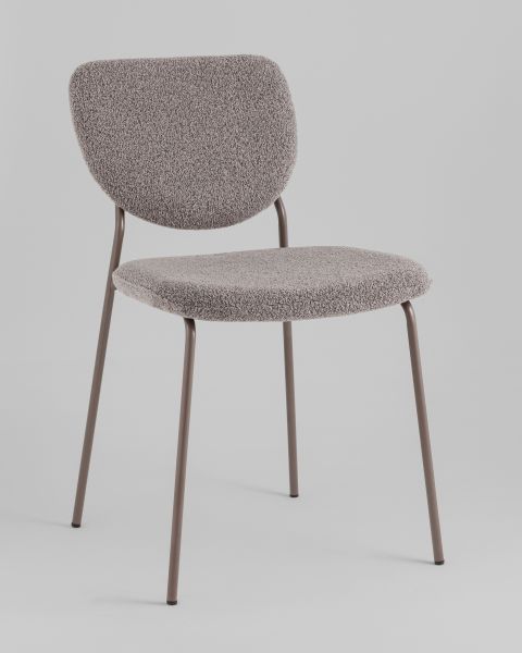 Стул обеденный Gigi тёмно-серый букле серые ножки