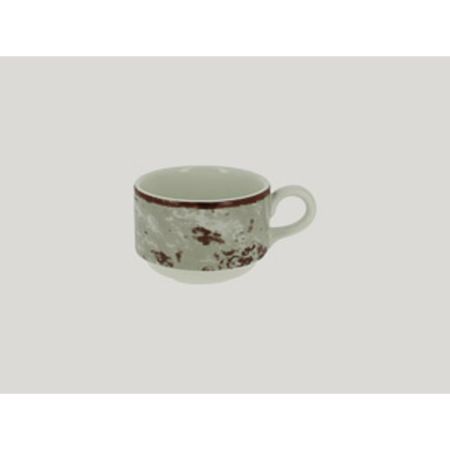 Чашка RAK Porcelain Peppery круглая штабелируемая 230 мл, серый цвет
