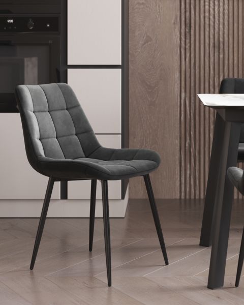 Стул Флекс велюр тёмно-серый
