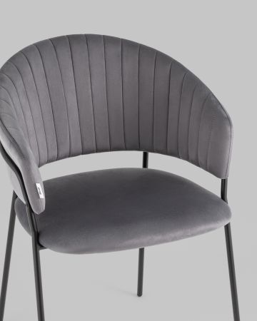 Стул Бруно велюр серый