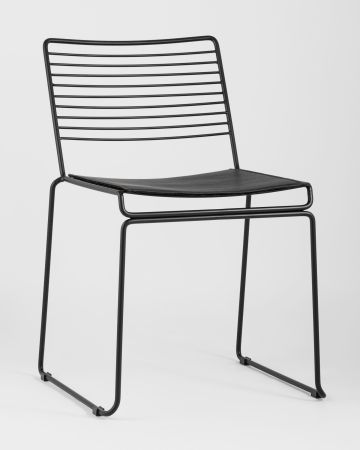 Стул обеденный Danny черный с черной подушкой