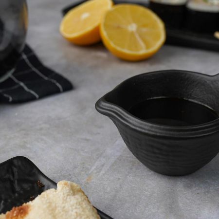 Соусник 50 мл d 10 см h4 см с ручкой Black Raw Wood P.L. Proff Cuisine [12]