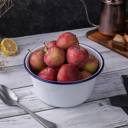 Салатник 2250 мл d 20,5 см h10 см Blue Rim эмалированая сталь SUNNEX [1]