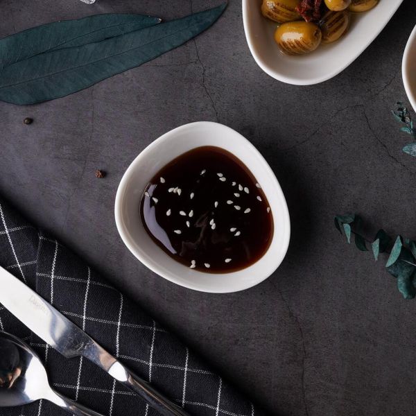 Соусник  60 мл 10*9 см h3,1 см овальный фарфор White Island By Bone Innovation [6]