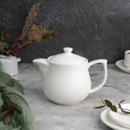 Чайник 700 мл d 11,5 см h10,4 см белый фарфор P.L. Proff Cuisine [1]