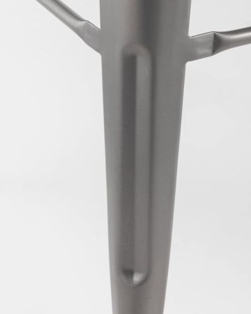 Стул барный TOLIX WOOD серебристый матовый