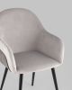 Стул Новел велюр светло-серый с темно-серой спинкой