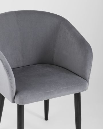 Кресло Ральф велюр серый