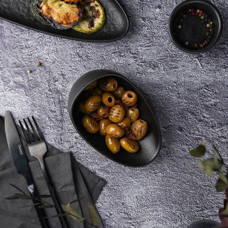 Салатник 150 мл 14,5*9,4 см h7 см Side Up Smooth Black Raw Stellar P.L. Proff Cuisine [6]