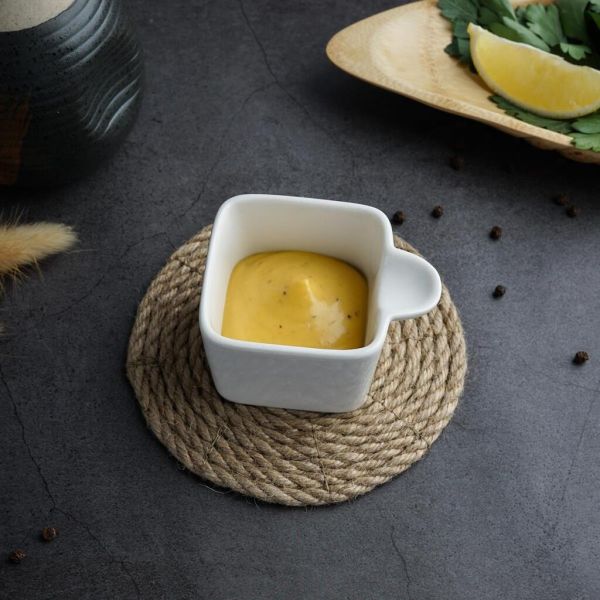 Соусник 70 мл 7,5*6 см h4,5 см Mini Mix с ручкой белый фарфор P.L. Proff Cuisine [6]