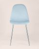 Стул Валенсия велюр пыльно-голубой хромированные ножки