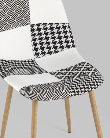 Стул Валенсия пэчворк черно-белый