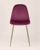 Стул Валенсия велюр бордо золотые ножки