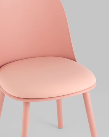 Стул Fog с подушкой пластик пыльно-розовый