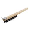 Щетка для чистки гриля 36*2,3 см деревянная с металлической щетиной и скребком P.L. Proff Cuisine