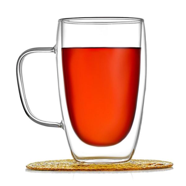 Кружка 450 мл Classic Coffee прозрачная d 8 см h14,5 см термостекло P.L. [1]