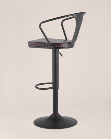 Стул барный TOLIX ARMS SOFT черный матовый