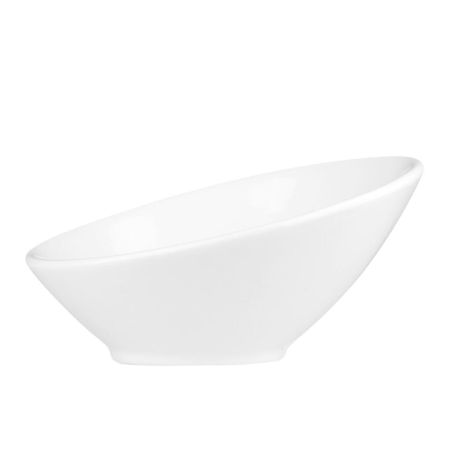 Салатник 200 мл d 17,5 см h8,5/4,5 см скошенный белый фарфор P.L. Proff Cuisine [4]